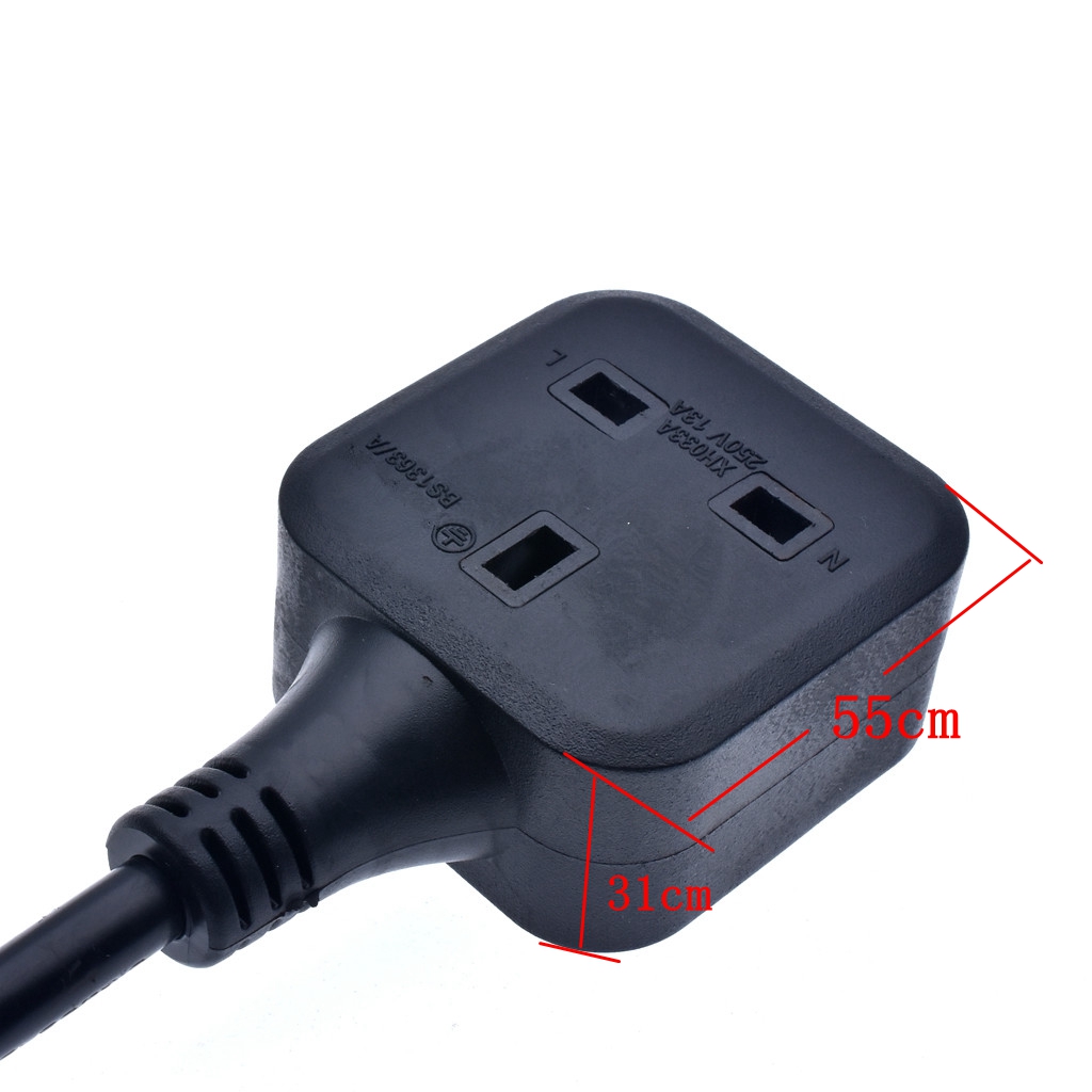 Cordon d'adaptateur d'alimentation 0,3 M / 06M UK, Câble adaptateur d'alimentation de socket femelle IEC C14 IEC CABLET UK 3PIN FEMPINE POUR PDU UPS, 13A, *