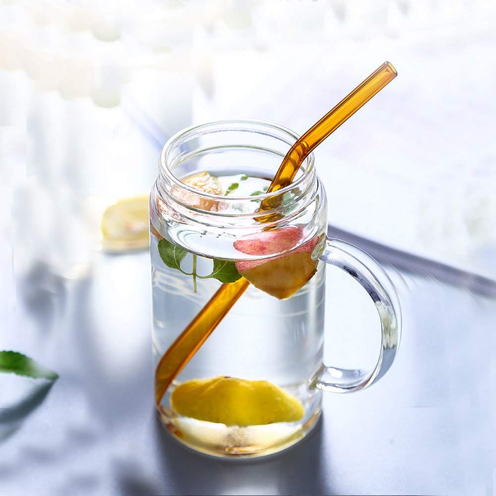 Special Fine Curved Glass Pipet Environmental Glass Straws with case Health Baby Drinking Eco-Friendly Christmas