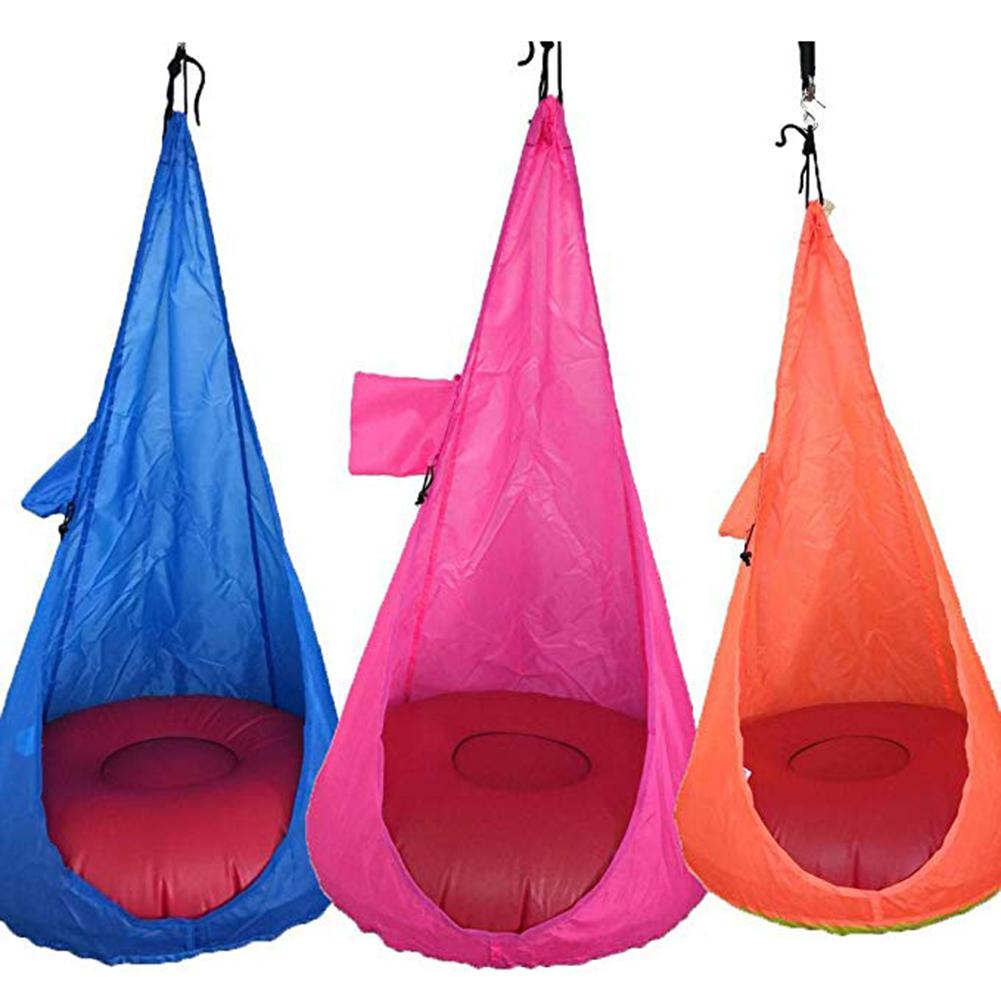 Crianças Duráveis Cadeira de Hammock Kids Pod Swing Swing POD Confortável assento de suspensão para jogo de jogo de uso interno e externo