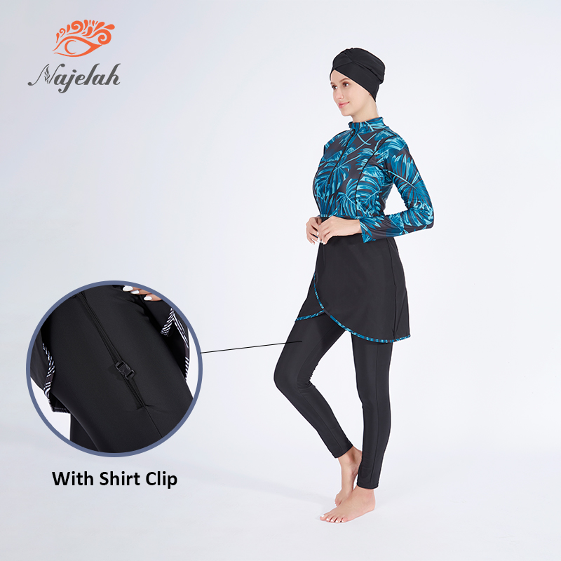 Muslim Swimwear modest Burkini Hijab Swimsuit para mulheres Coverp ups Islâmica Manga longa Designer de nadar Banho de banho