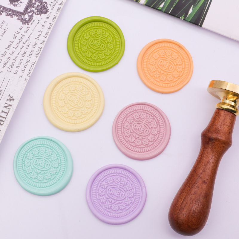 Oreo Cookie Sealing Cera Stamp Classic Pattern schede di scrapbooking buste Inviti feste di nozze imballaggio regalo fai da te fai da te