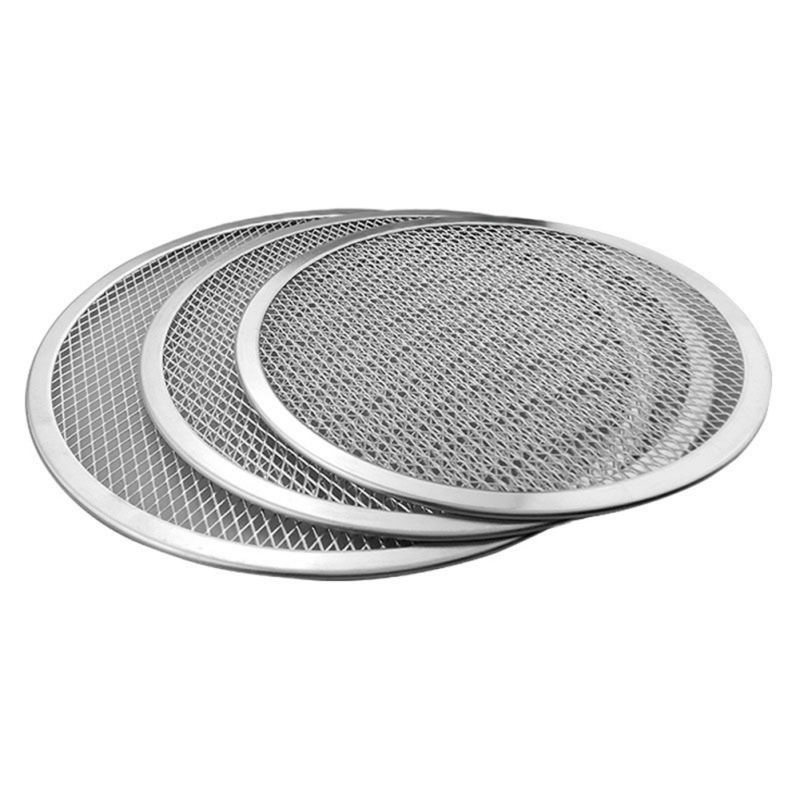 6/8/10/12/14 Inch Aluminum Pizza Screen Baking Tray Metal Net Pizza Pan Bakeware Kitchen Tools Non-stick Pizza Mold Accessories