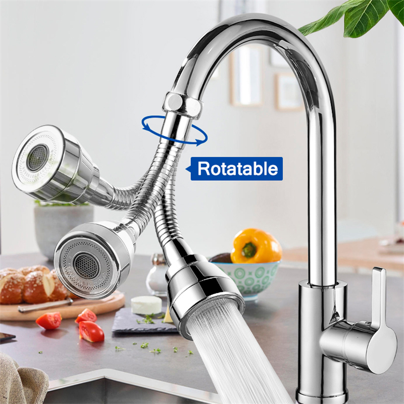 Rotertable Kitchen Filter Faucet Spray Head Tap Swivelable Anti Splash Fauet Extender Filter Munstycke Badrumskranens luftare