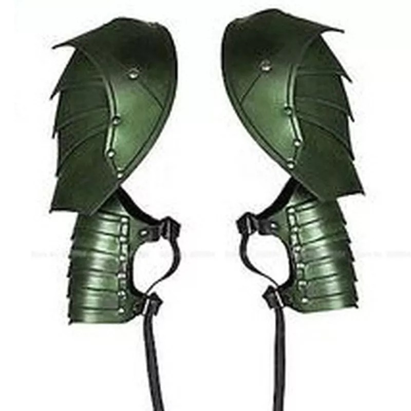 Armure d'épaule médiévale Viking Knight Armour Steampunk Gothic Pu Leather Pauldrons Gladiator Pirate Elf Cosplay Costume Gépots Spauders