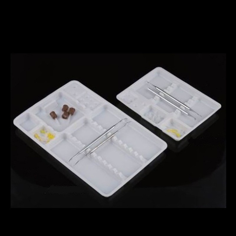 Dental Dispositable Plastic Instrument Tablett getrennt platzierte Halterbox Zahnarztinstrumente Geräte Verbrauchsler