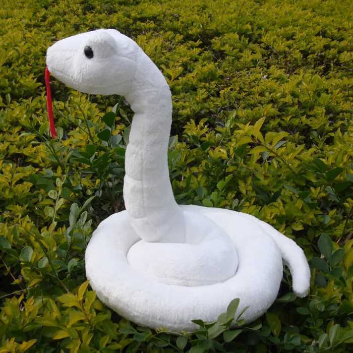 Plush Dolls Free delivery cartoon white snake approximately 24x20cm Halloween carnival role-playing costume Christmas gift h2489 J240410