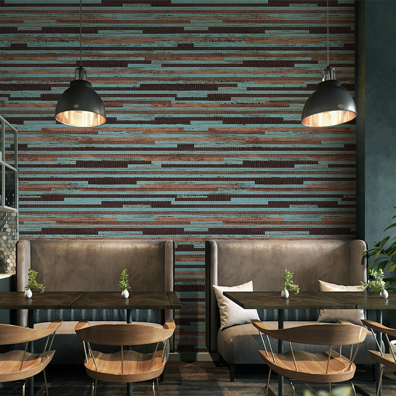 Vintage Brown Waterproof PVC Wallpapers Wooden 3D Wall Panels Vinyl Wood Wallpaper Roll for Walls TV background