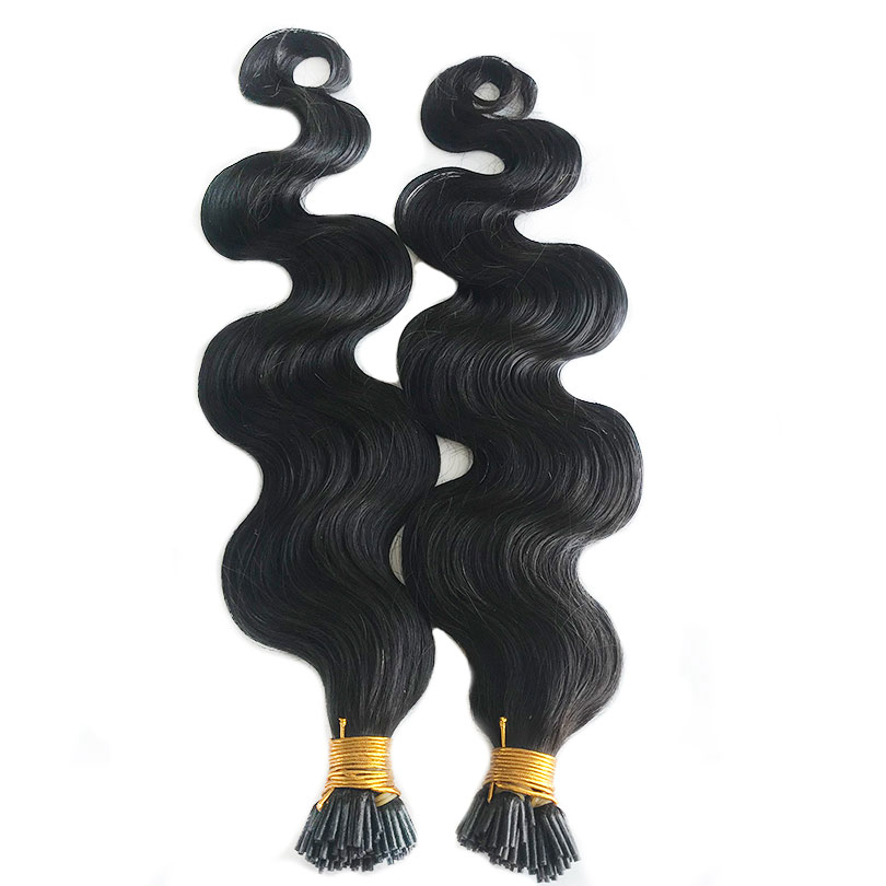 Body Wave Microlinks I Tip Hair Extensions Body Wave Brazilian Remy Human Hairs 100 Strands Natural Color For Women