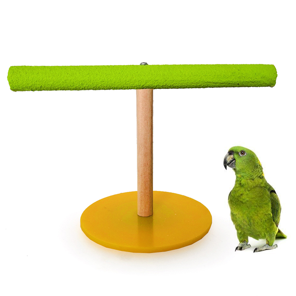 Pet à l'oiseau en bois perroquette Cage Training Stand Perch Play Gym Budgie Parkeet Toy