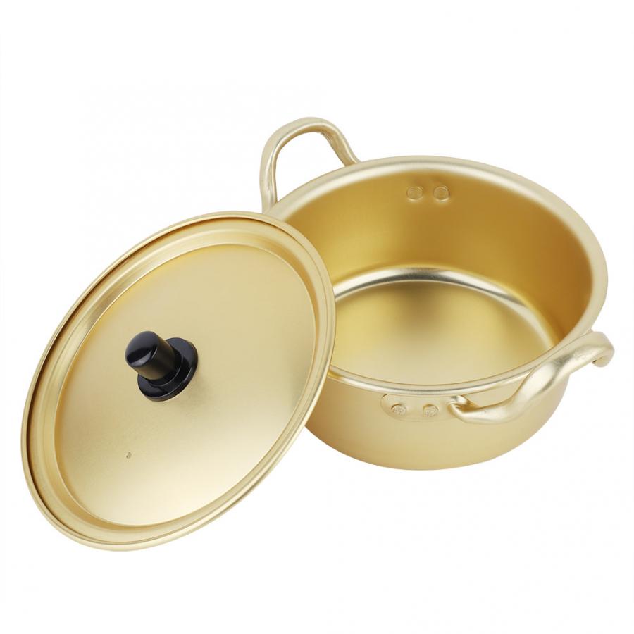 Nouilles en alliage en aluminium pratique Pot de cuisson polyvalent en aluminium jaune Stockpot Pot de soupe