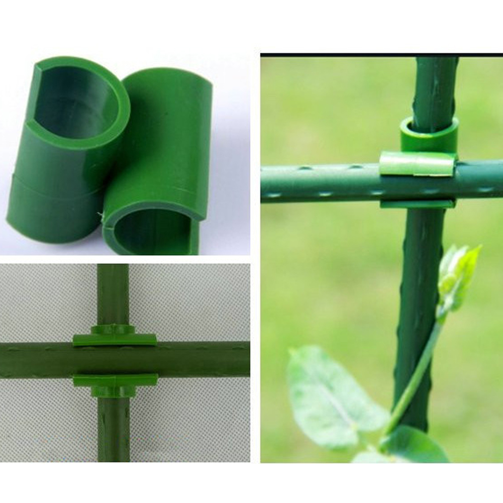 Cross Clips Set Plant Support Fixed Connector Adjustable Agriculture Fastener Pillars Diameter 8-20mm Gardening Clip