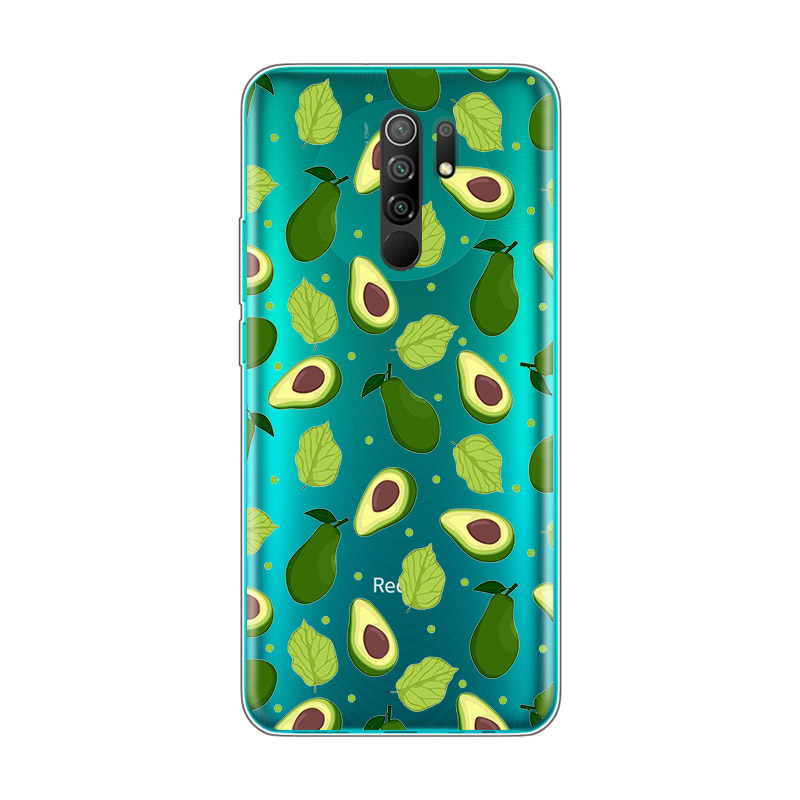 Cute Avocado Food Transparent Silicone Cover For Redmi Note 11 11T 10T 10 10S 9 9S 9T 8T 8 7 5 Pro Max Phone Case