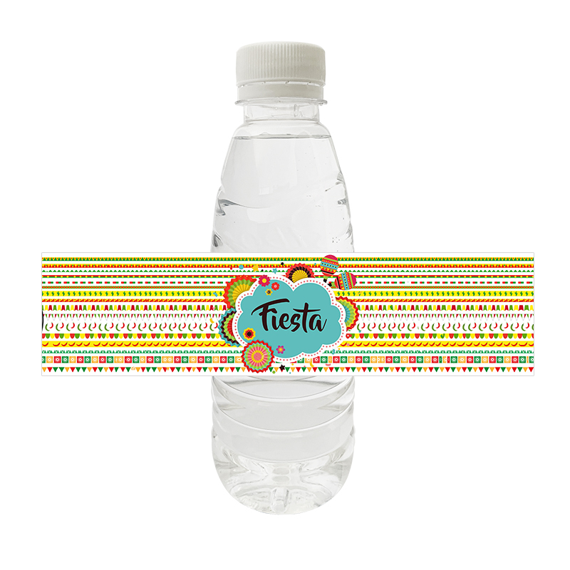 Fiesta Mexican Party Water Bottle Label Stickers Tag Supplies Mexican Party Favors Home Decor Swimming Party Supplies