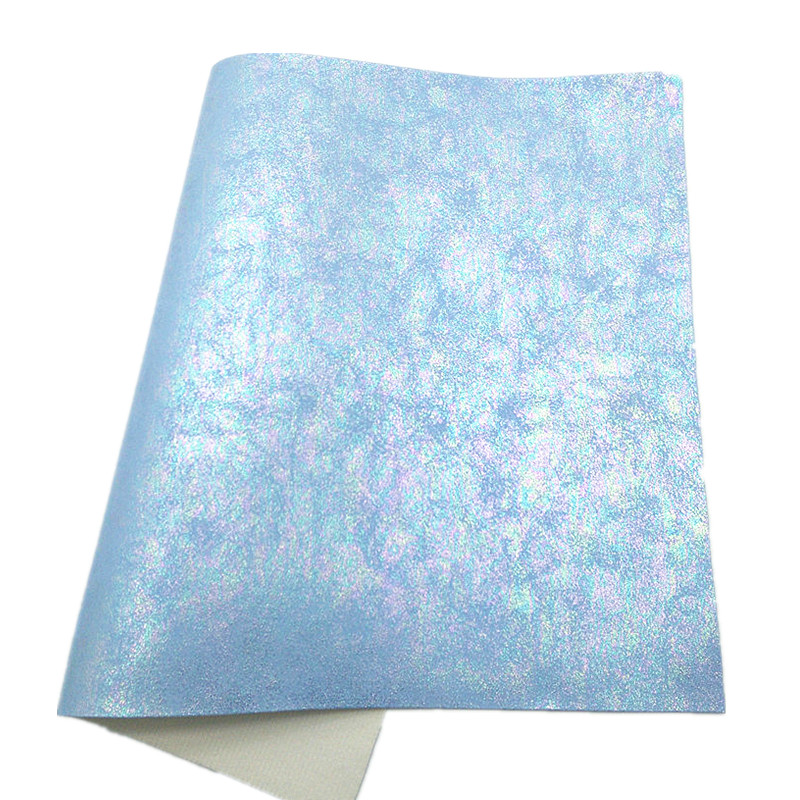 Purple Rainbow Chunky Glitter Leather Sirène imprimé en cuir synthétique en cuir en cuir perlié pour arcs Diy 21x29cm Q916