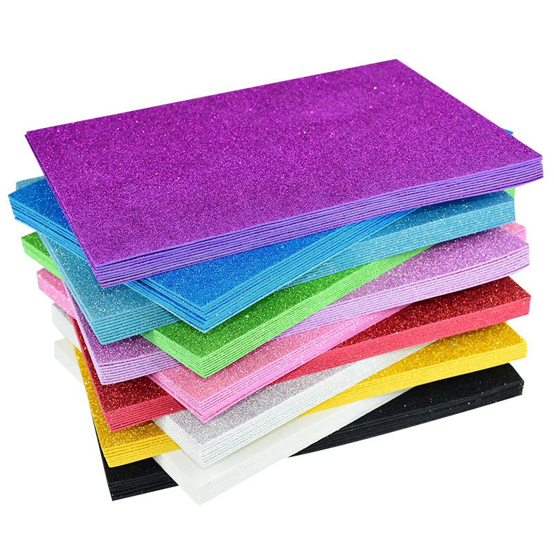 5Sheets 20*30 cm glitterschuim papier schittert papier kinderactiviteiten Diy Cutters handwerkschuim papier bruiloft verjaardagsfeestje