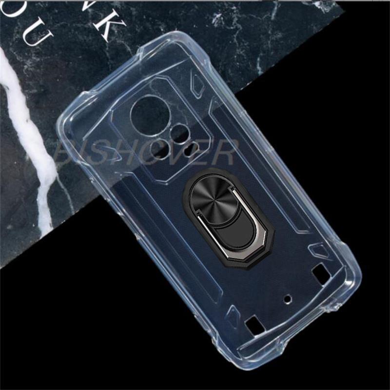 Étui à téléphone aimant pour Cubot King Kong 7 Couverture de silicone Soft TPU à l'épreuve du choc pour Cubot King Kong 7 avec porte-bague