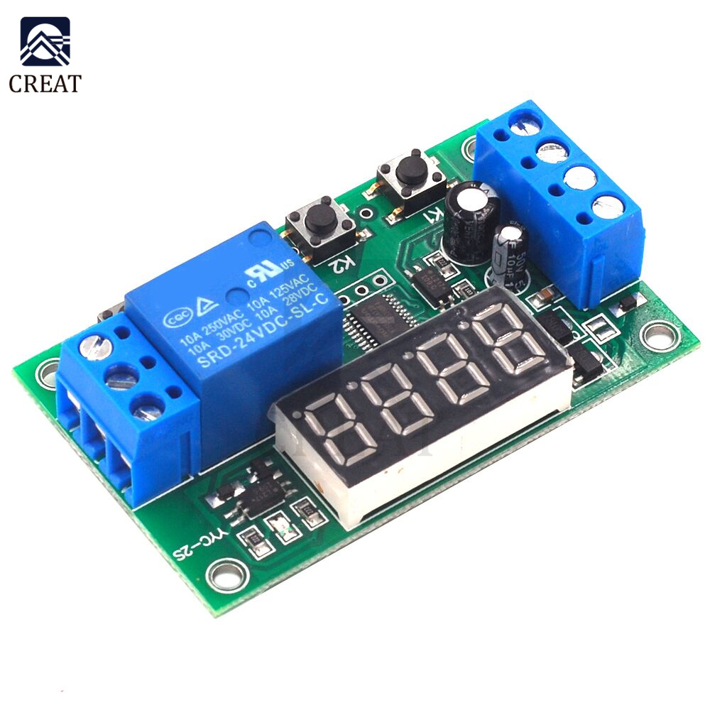 YYC-2S Rely Relay Modulo Display Visualizzazione programmabile regolabile REGOLABILE 5V/24 V Tempo di disaccoppiamento del ciclo impulso di spegnimento Trigger