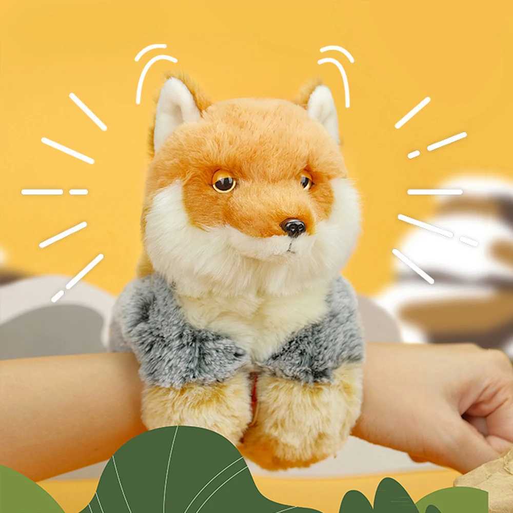 Pluszowe lalki Xizang Fox Pluszowe Płaskie makarony Bransoletka Xizang Fox Snap Bransoleta Plush Plush Toys J240410