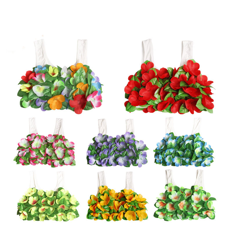 Resino floreale di Flower Bra Flower Bra Flower Bras Bras Hula Dance Beach Tropical Party Forniture di Halloween Christmas