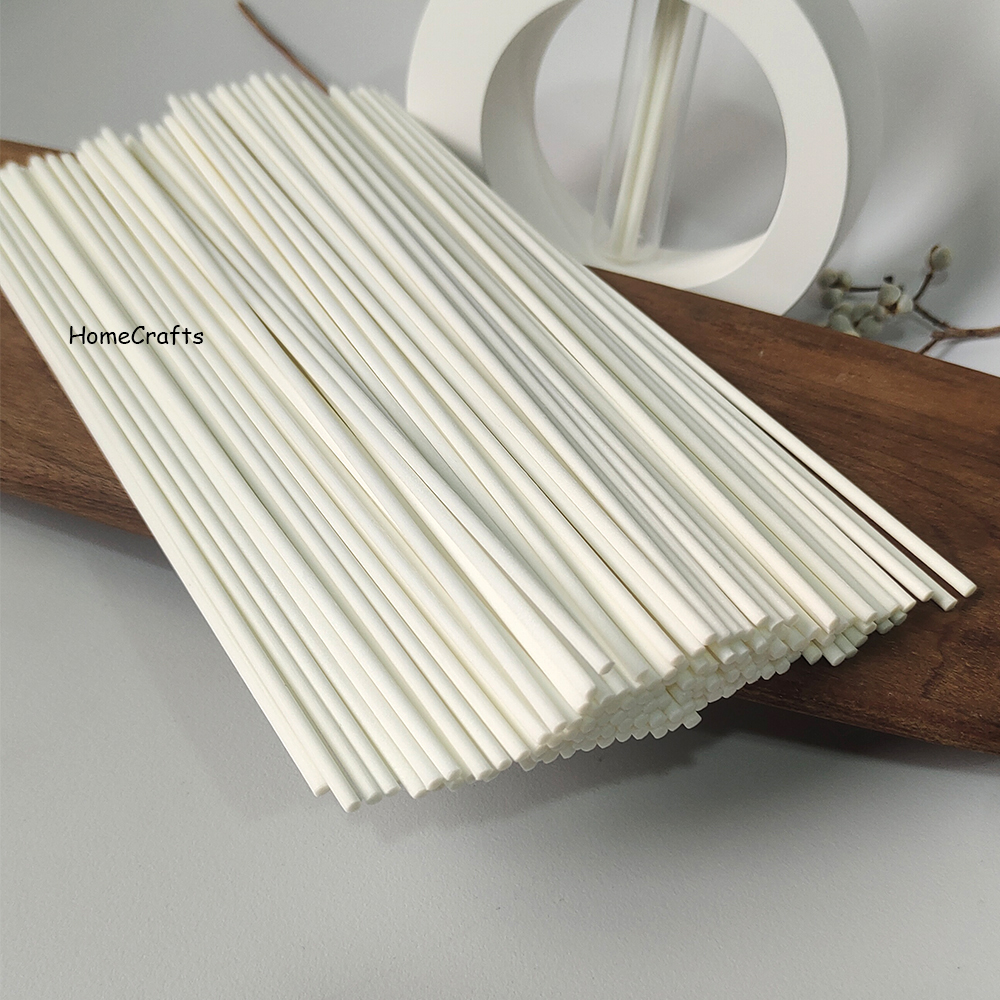 3mmx22cm White Fiber Rattan Sticks for Reed Diffuser Oil Set Home Fragrance DIY Aromatherapy Diffuser Refill Reed Sticks