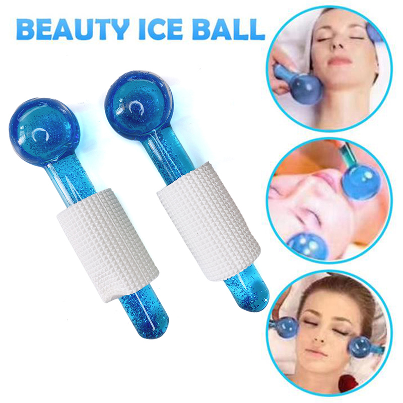 Free ShippingBeauty Crystal Ball Facial Cooling Ice Globes for Face and Eye Massage Hot Sale Massage Tool