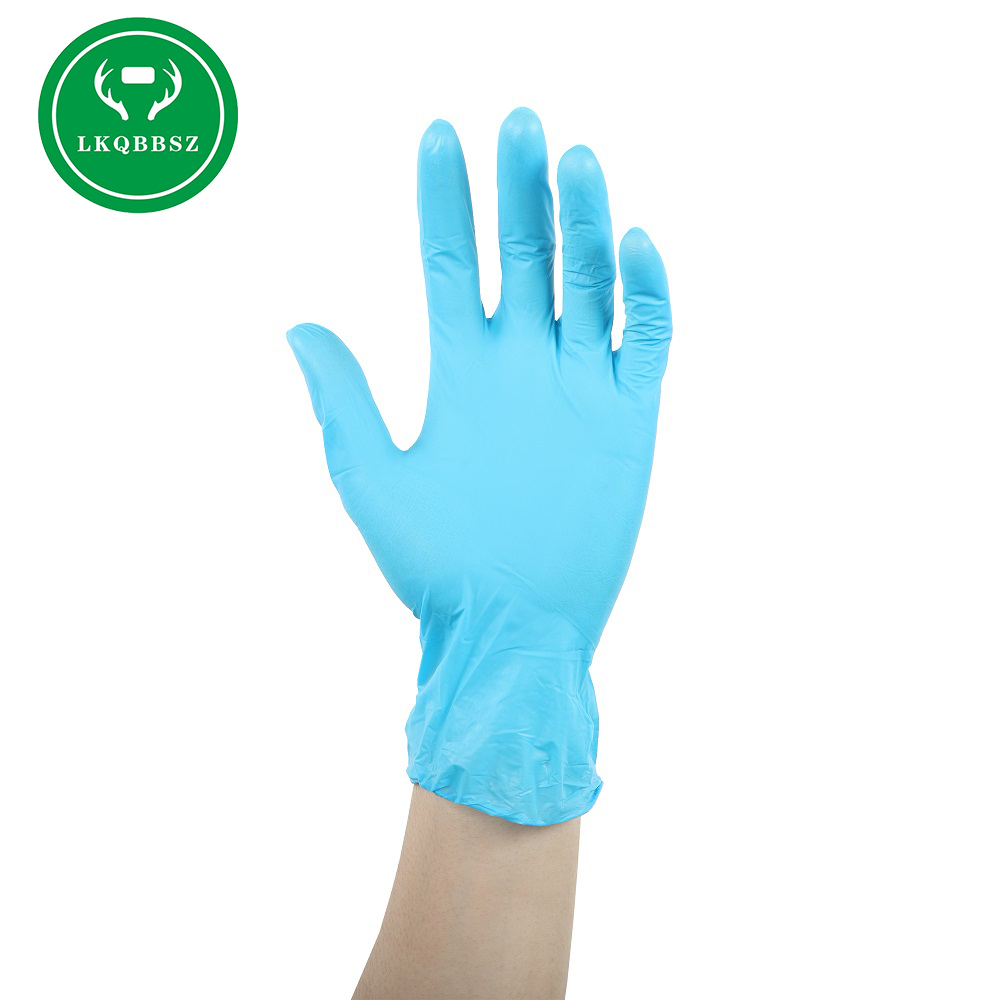 lavage noir gants en PVC confortable en caoutchouc jetable mécanique nitrile plat guantes para lavar platos