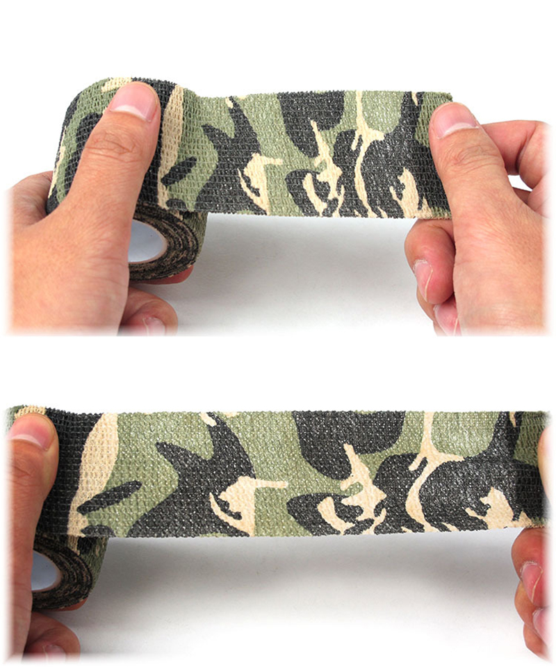 Hunt Disguise Plastic Wrap Tape Självhäftande infällbart sportskydd Ankel Knäarm Bandage utomhus kamouflageband
