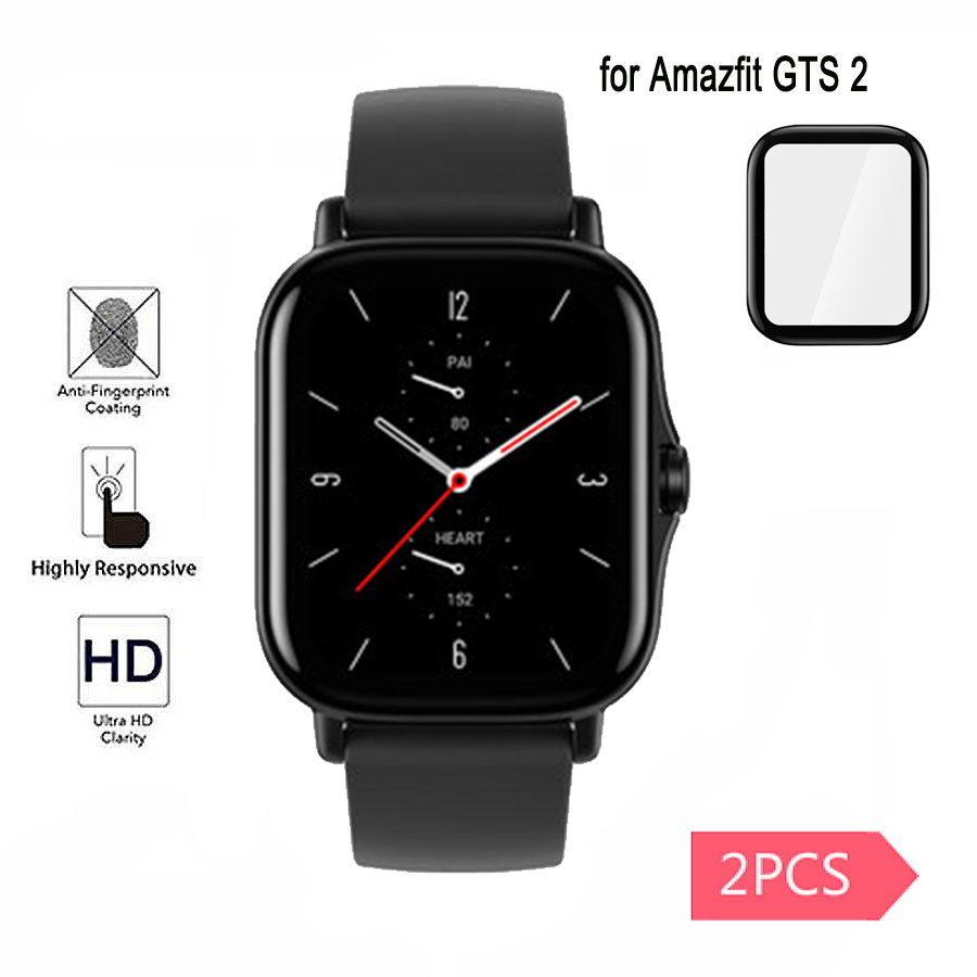 1/Film de bord incurvé en plein écran 3D pour Huami Amazfit GTS 2 Mini / Bip U / S / Lite / Pro / GTS2 Smart Watch Film pas de verre