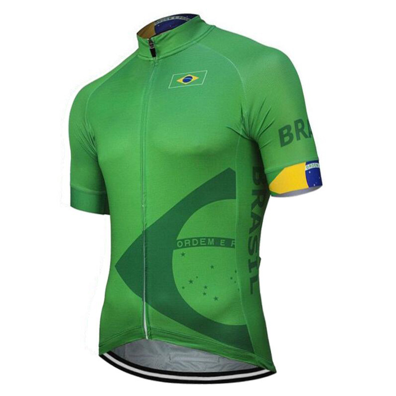 Brésil Sports Jersey Motocross Shirt Shirt Downhill Cycling Veste Mtb Bike Clothing Offroad Mx Mountain Dry Sleeve Breathable