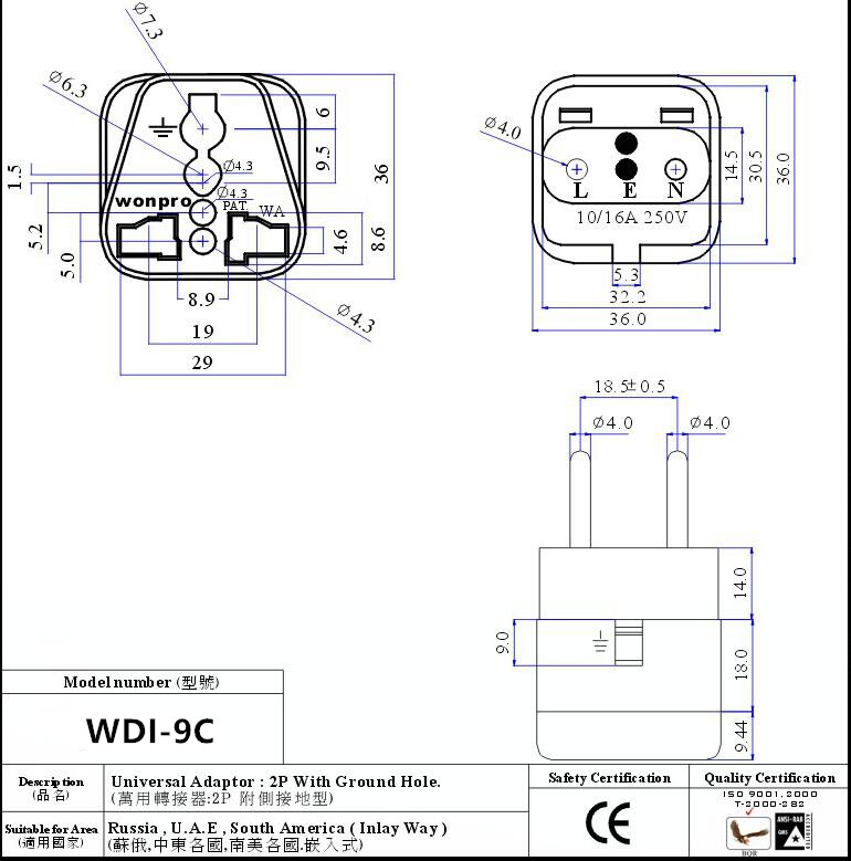 Universal Travel Socket 1 to 2 UK/US/EU/AU Outlet to EU/Brazil/Israel Splitter Plug Adapter Charger