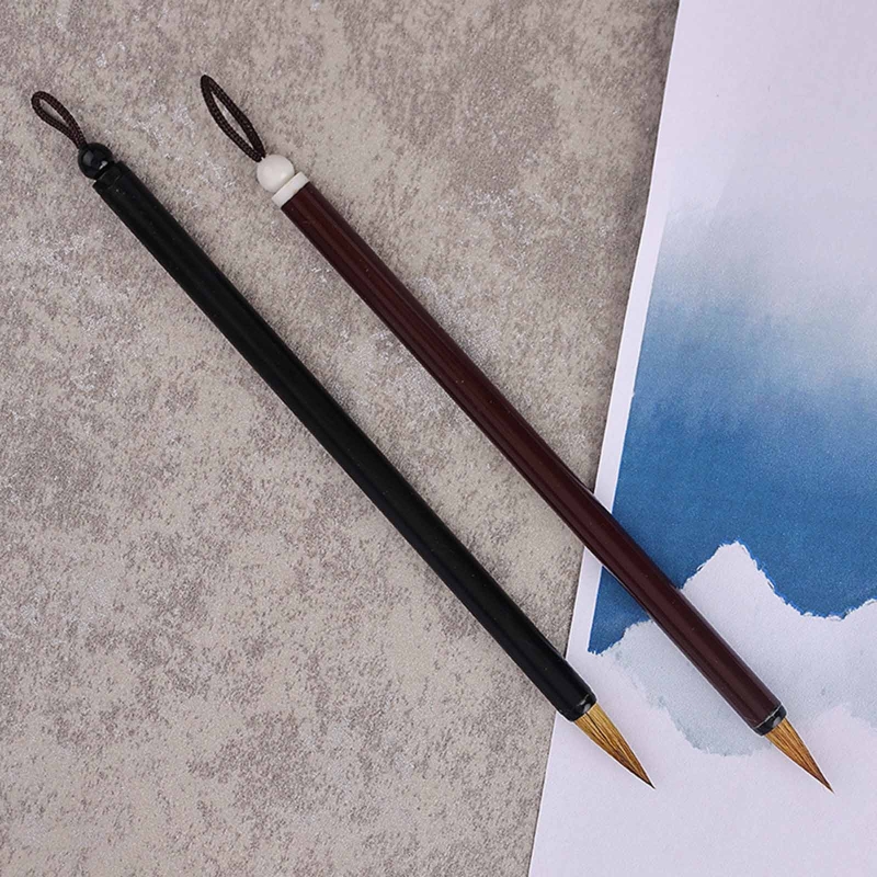 Portable Colorful Chinese Brush Beginners Calligraphy Pen Metal Pen Cap for Kids Calligraphy Regular Script Writing