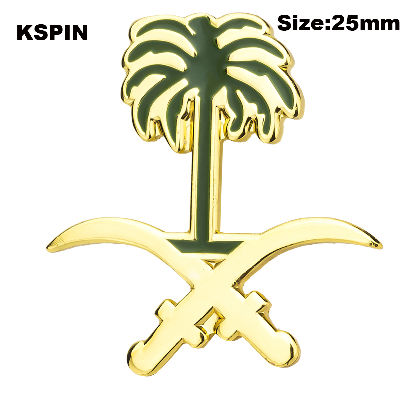 Broche de insignia de Arabia Saudita Broche National Flag Lapel Pin International Travel Pins Colecciones