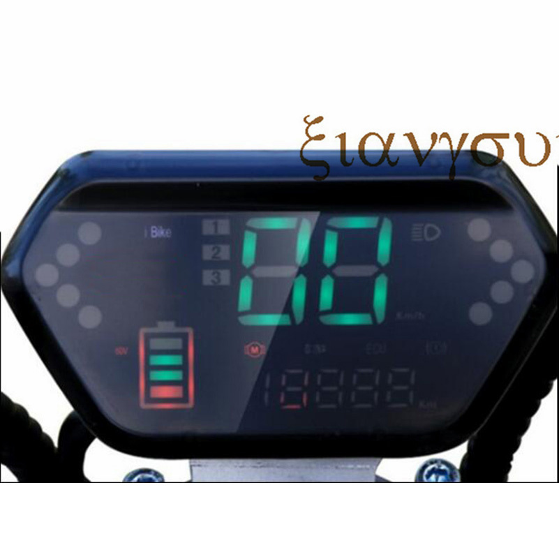 Écran LCD de compteur 60v72V Affichage de la vitesse pour les pièces accessoires modifiés CityCoco