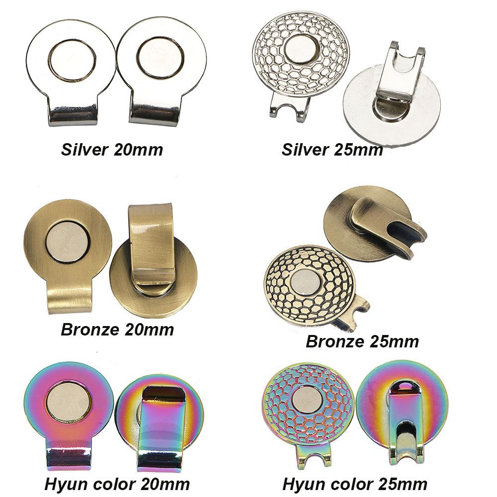 Golf Hat Clip Magnetic Silver/Dazzling Color/Copper 30 mm/20 mm metalen golfkap Clips Golf Accessoires Sport Golf Training Aids