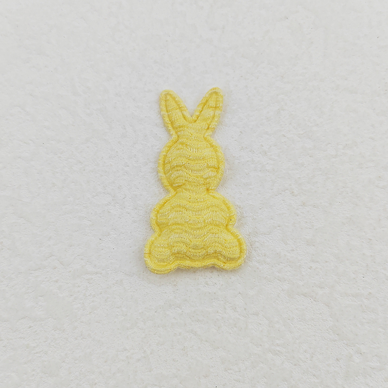 2.8x5CM Rabbit Padded Appliques For Clothes Hat Sewing Supplies DIY Headwear Hair Clip Bow Decor Patches