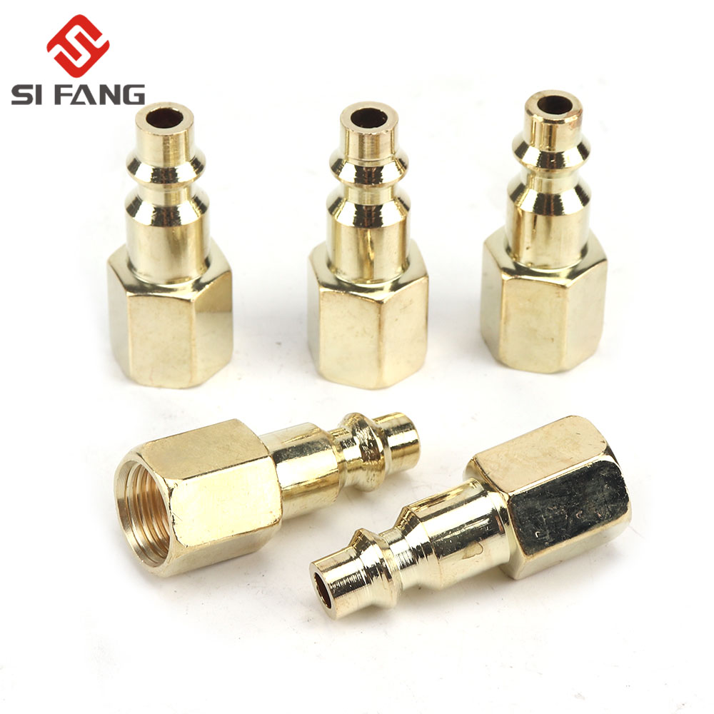 1/4" NPT Male Plug Air Hose Connector Quick Pneumatic Fitting Industrial Air-operated Tool Compressor Set Solid Brass New