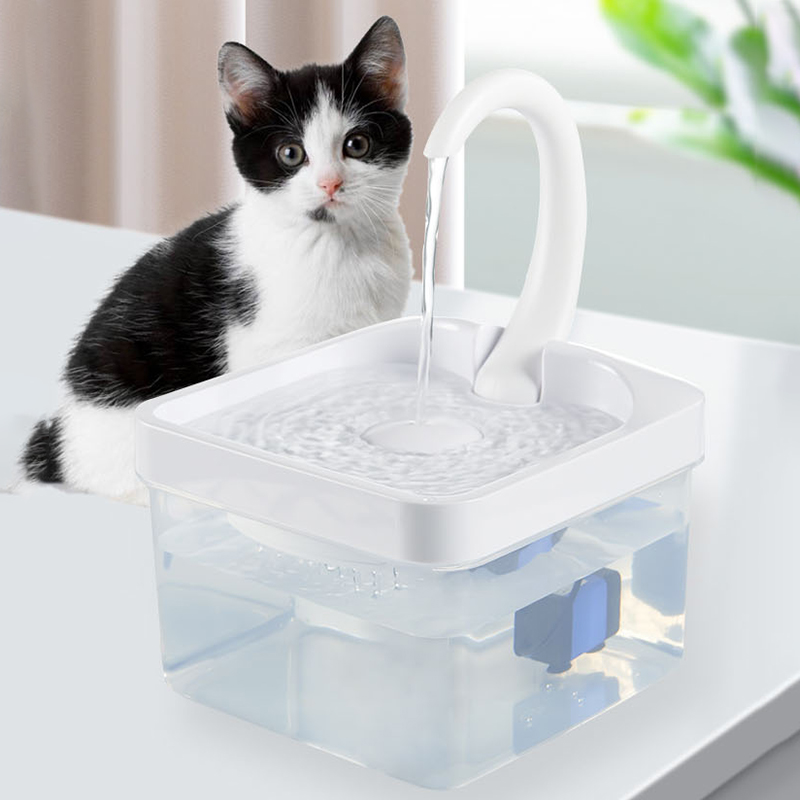 2L猫の水噴水LEDブルーライトUSB搭載自動水ディスペンサー猫フィーダードリンクフィルター猫を飲む猫用