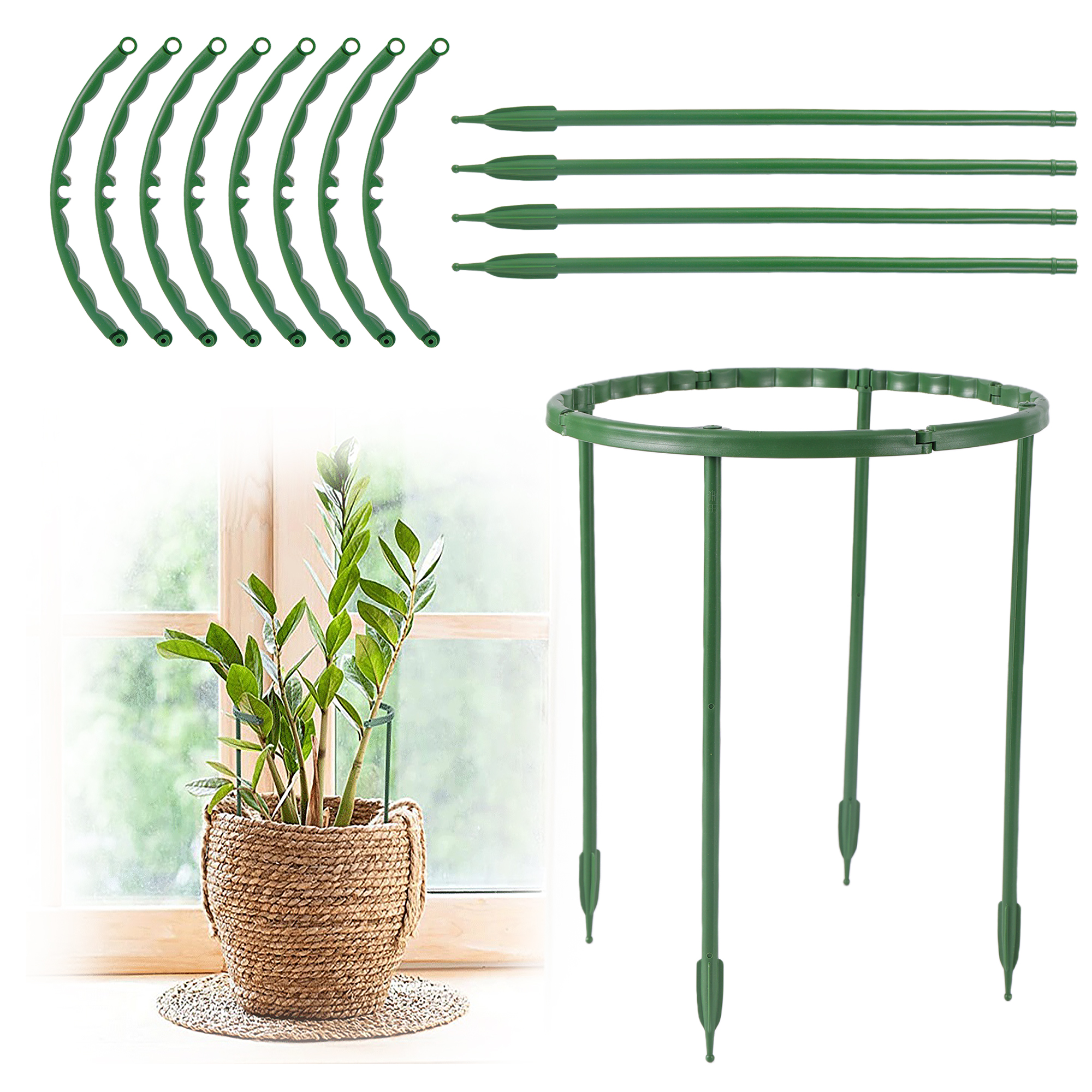 plante en plastique Piétique de support Stand pour les fleurs semi-cercle Greenhouses Arrangement Fixation Holder Orchard Garden Bonsai Tool