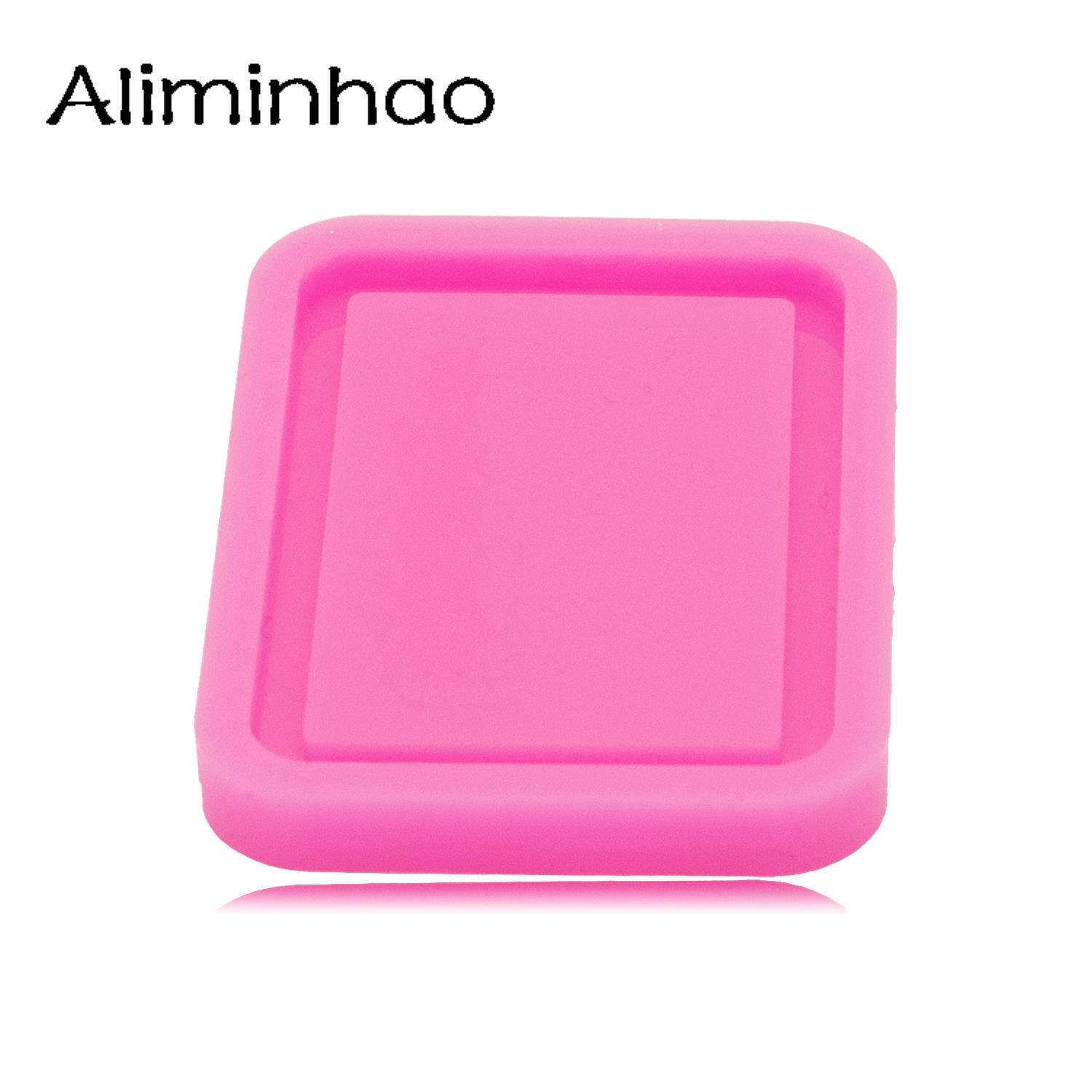 DY1306 Shiny Rectangle Backed Shaker Silicone Resin Mold for Photo Picture Pendant Jewelry Keychain, Crafts Epoxy Art DIY Molds