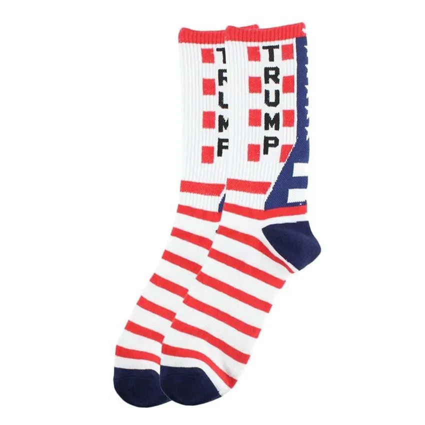 Trump Socks Président Maga Trump Letter Stockings Stars Stars US Flag Flag Sports Socks Trump Sock