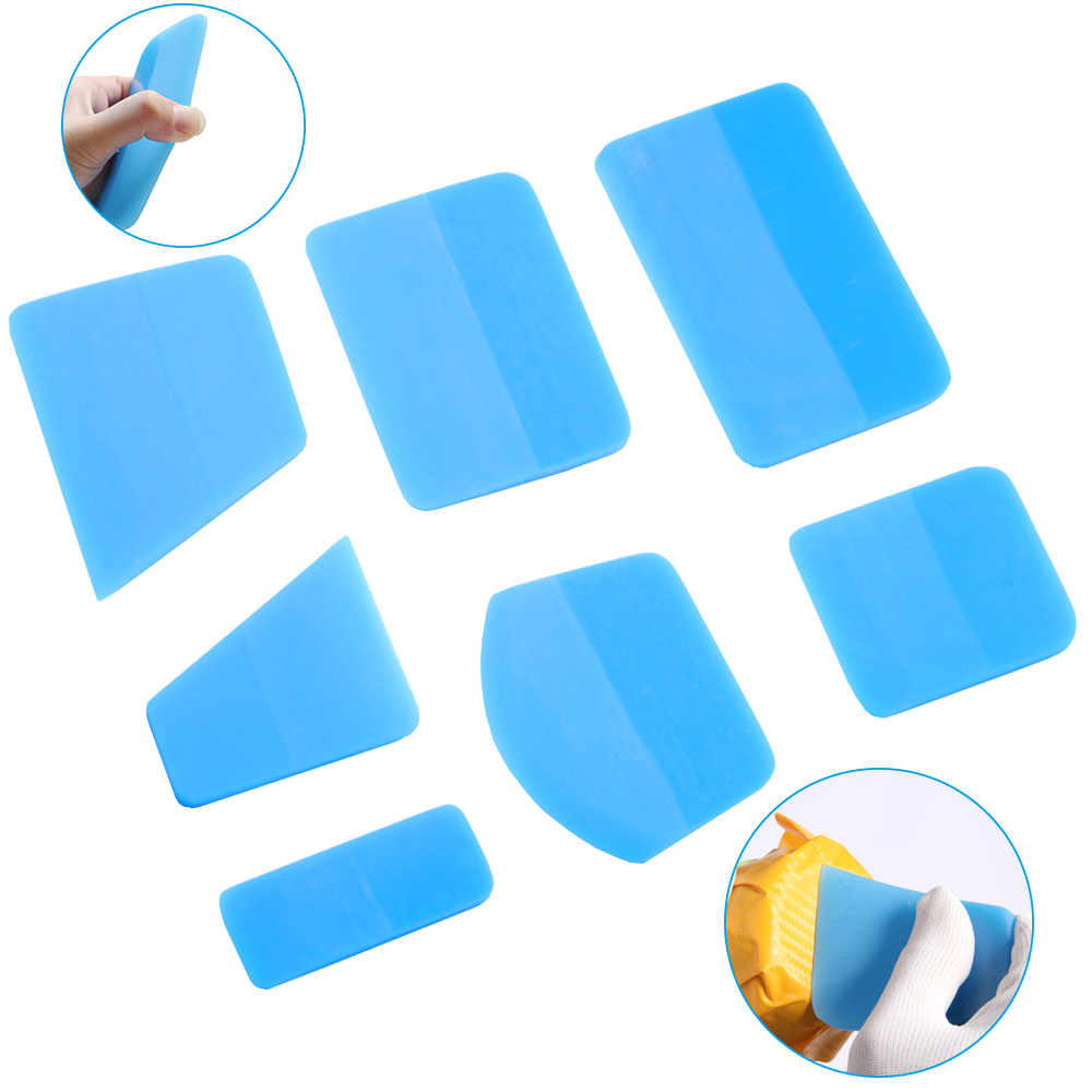 Bilfönsterglasrengöringsverktyg PPF Soft gummi Squeegee TPU Coating Scraper Vinyl Wrap Film klistermärke Installera vattentorkare Tool