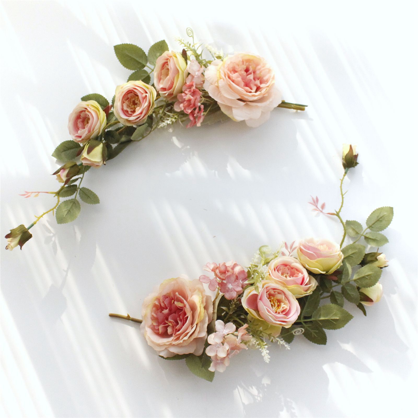 2st Silk Wedding Arch Floral Arch Flowers Arrangement för dekor Konstgjord blomma bröllop båge bakgrund väggdekor falsk blomma