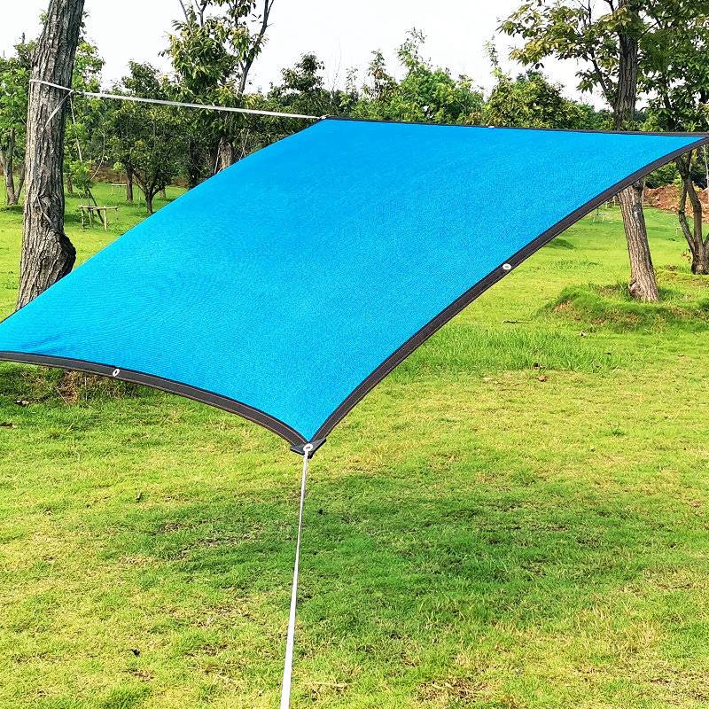 Blue HDPE Outdoor Sun Shading Net Garden Balcony Sunblock Shade Cloth Plants Cover Pergolas Car Awning Sunshade Sail Nets