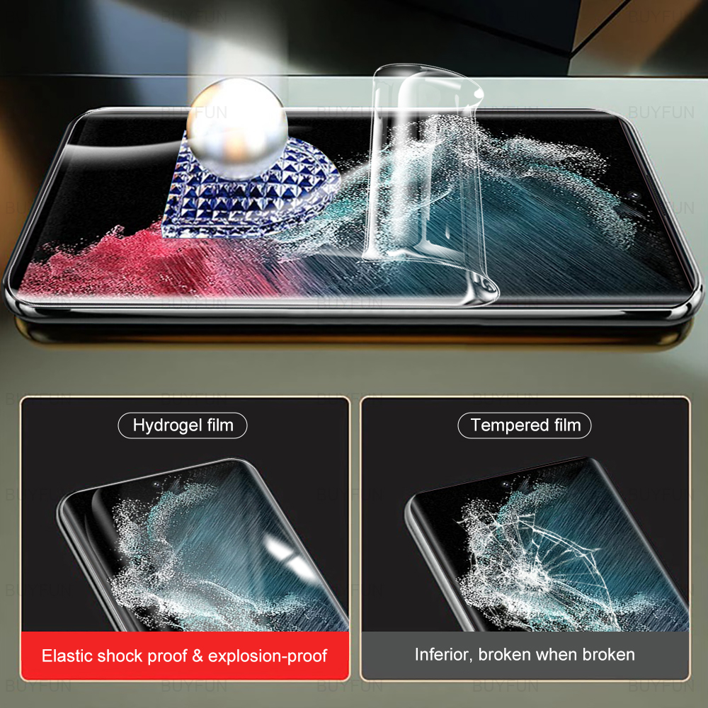 Für Samsung Galaxy S24 S23 S22 Ultra 5G 6in1 Hydrogel -Filmfall Samsun S 24 Plus S23ultra S24ultra Objektivglas Bildschirmschutzschutz