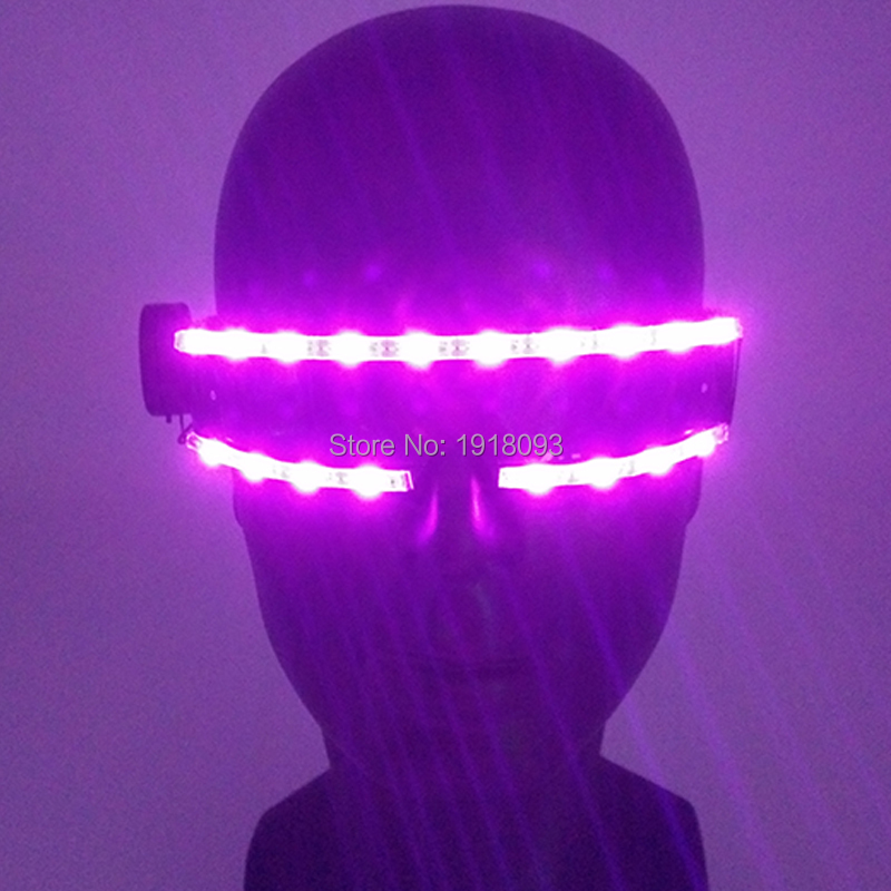 Óculos de LED coloridos Light Up Rave DJ Bright Costume Party Party Glasses