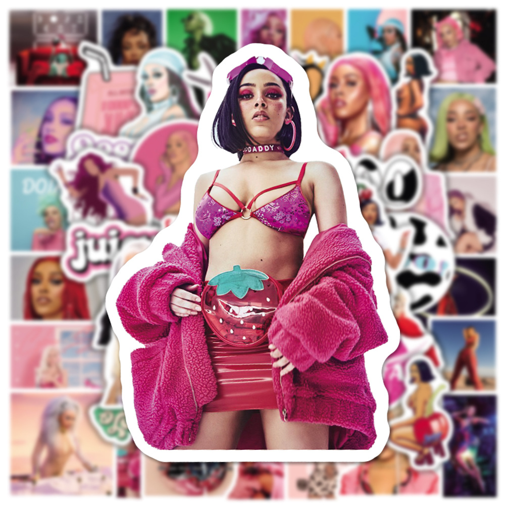 10/30/50 шт. Куски европейской и американской поп -звезды Doja Cat Graffiti Sticker