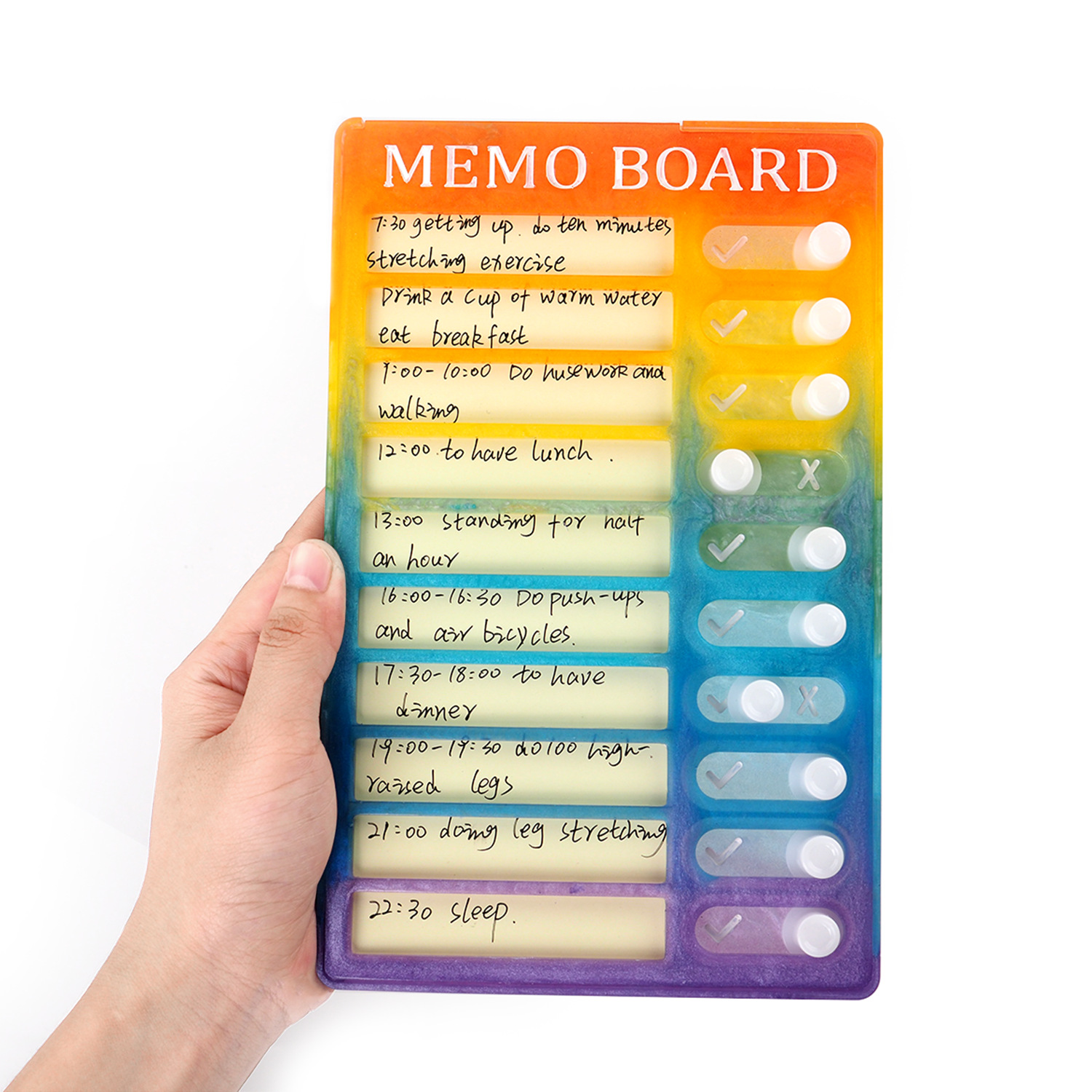 Multi-purpose Wall Hanging Checklist Memo Boards Silicone Mold Adjustable Chores Checklist Board mold for Home Wall School