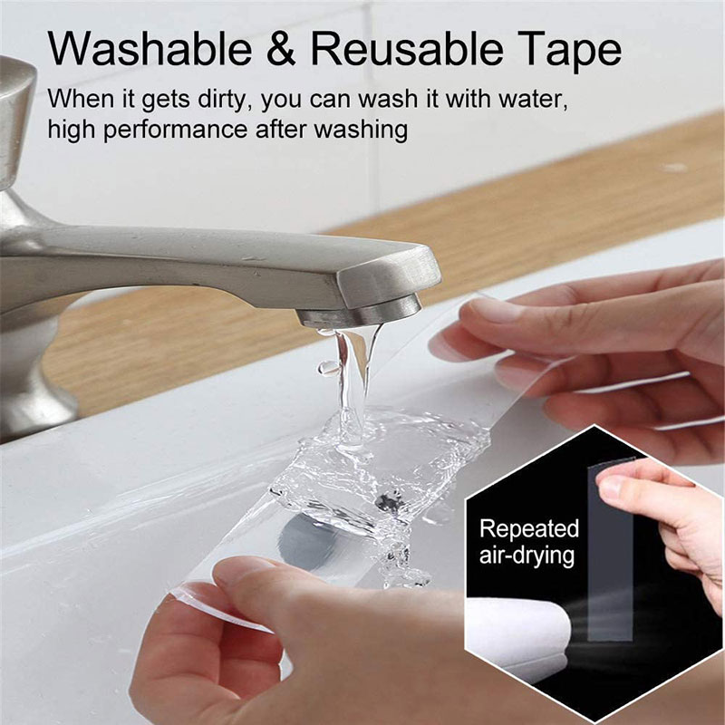 1-5M Double Sided Nano Tape Transparent Adhesive Strips Strong Sticker Reusable Waterproof Mounting Tape Kitchen Washable Tape