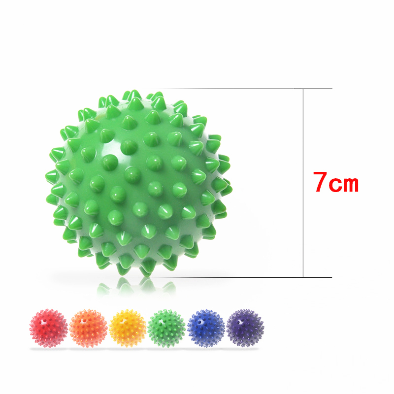 7CM PVC Spiky Massage Ball High Density Yoga Hedgehog Exercise Balls for Reliever Treatment Foot Pain & Plantar Fasciitis