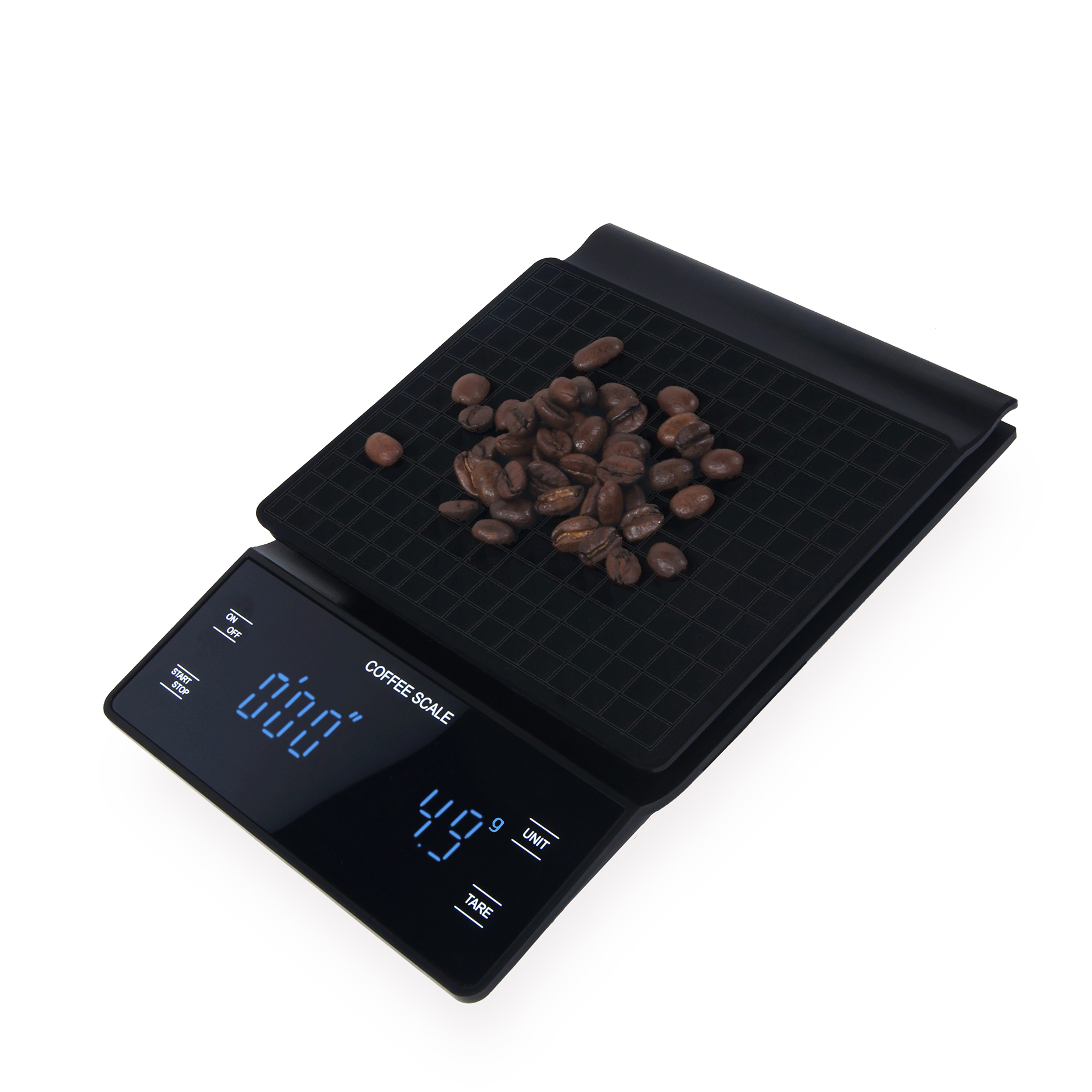 Elektronische digitale koffieschaal Ktichen Balance Baking Tools Food Hand Versatiele bar gram met timer 3kg/0,1G Cafe LED -display